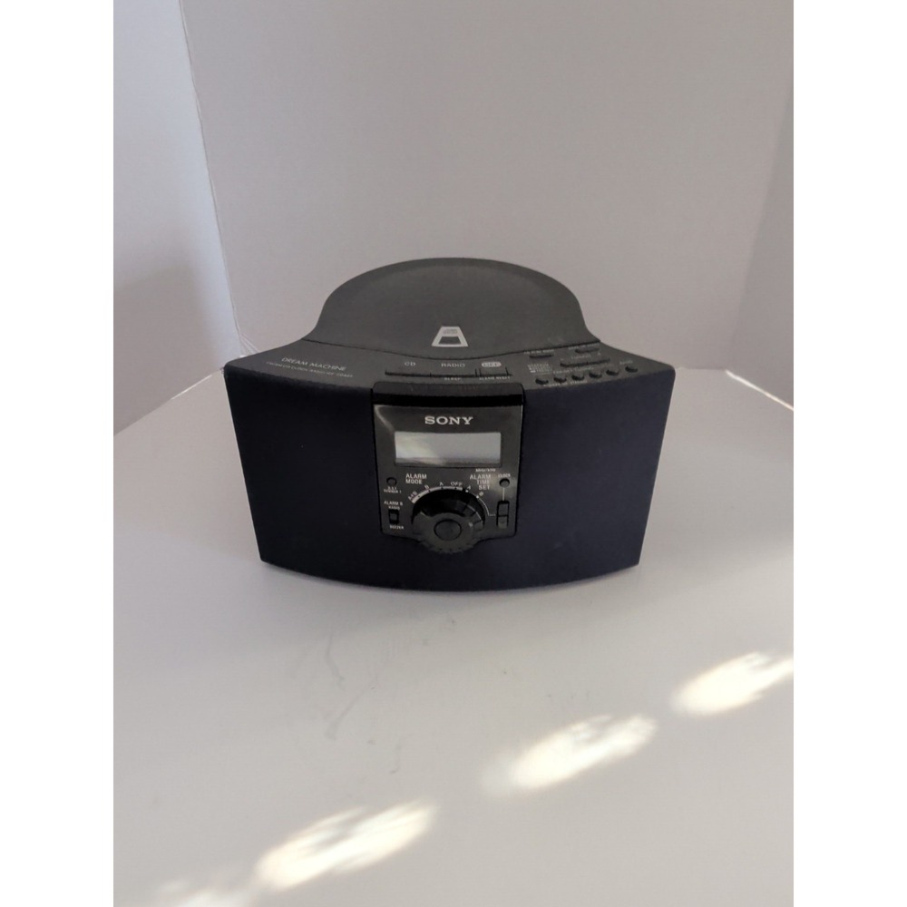 Sony Dream Machine ICF-CD823 FM/AM CD Clock Radio Black Vintage 2000 Dual Alarm